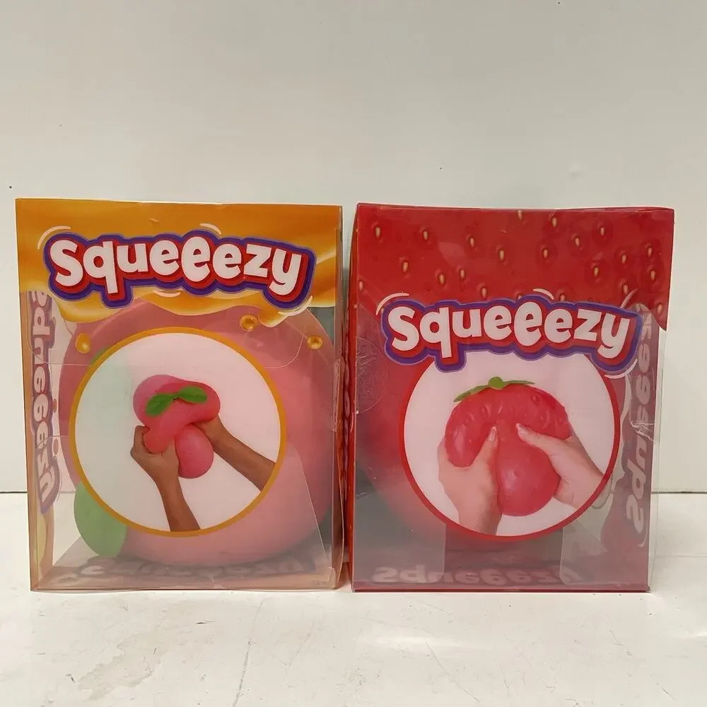 Viral Sunny Days Jumbo Squeezy Peach & Strawberry – Squishy Toy, Stress Relief
